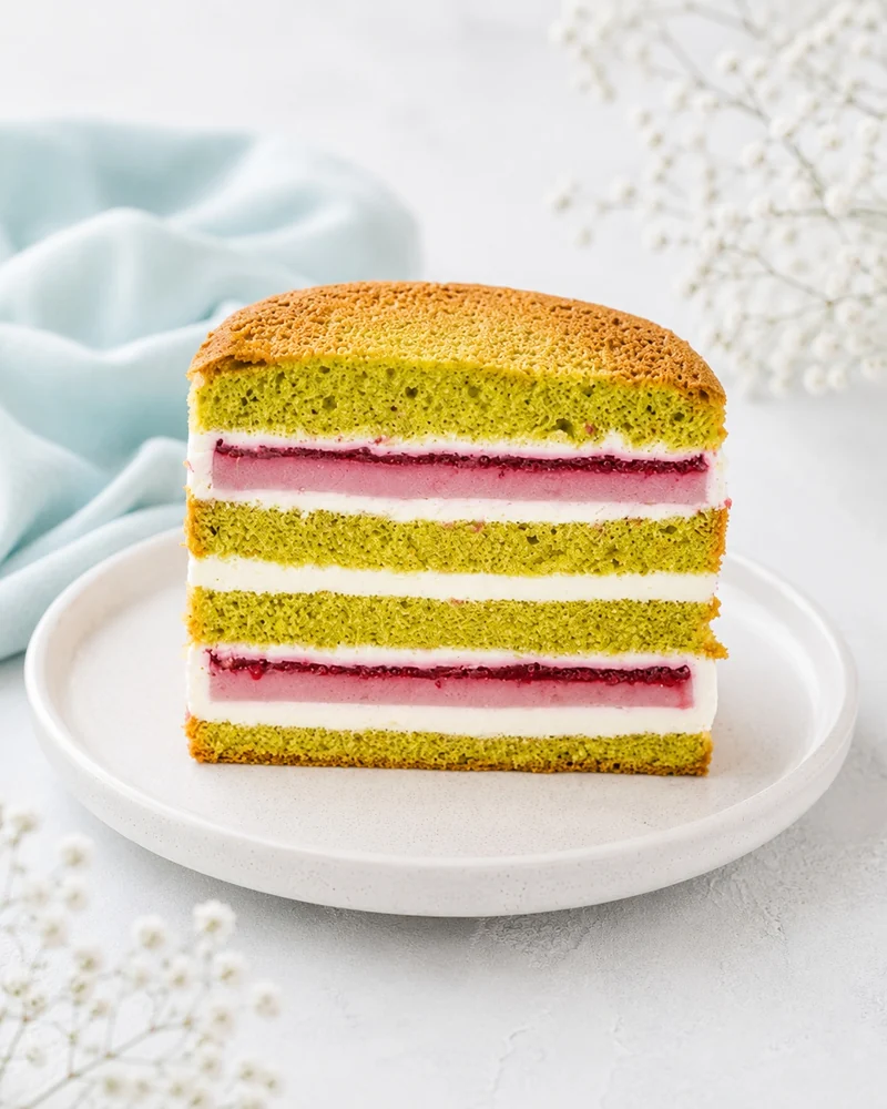 Pistachio Raspberry by Aquamarine Bakery